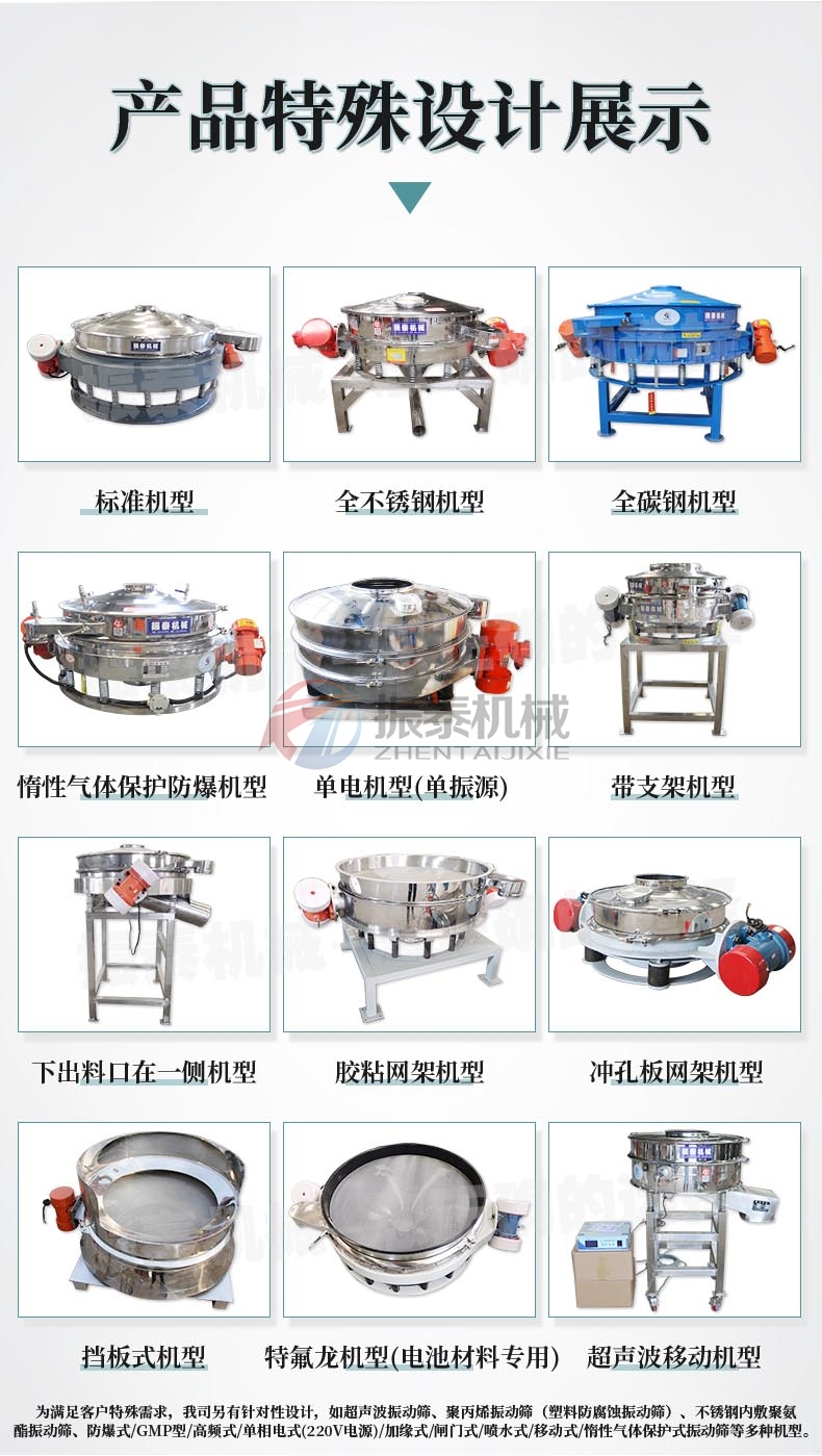 草銨膦直排振動(dòng)篩產(chǎn)品特殊設(shè)計(jì)展示