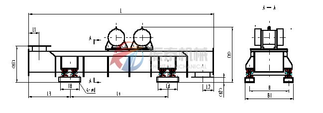 DZS系列振動(dòng)輸送機(jī)安裝圖